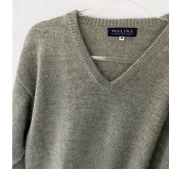 Waliki Alpaca V Neck Sweater - Picture 2 of 8